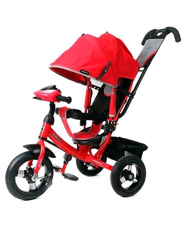 Детский велосипед Moby Kids трехколесный Comfort AIR Car 2 красный