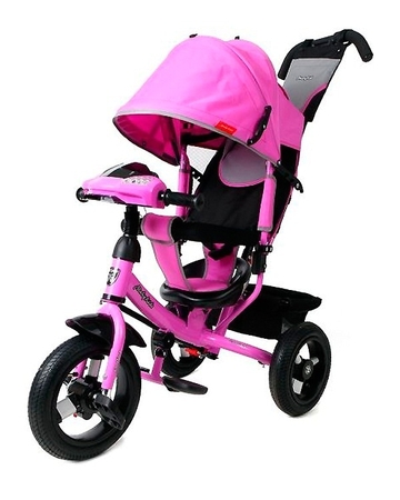 Детский велосипед Moby Kids трехколесный Comfort AIR Car 2 розовый