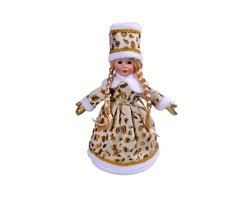 Кукла Новогодняя сказка Снегурочка 35 см золотой