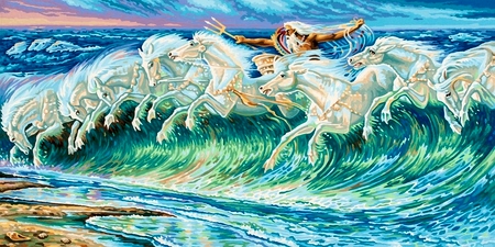Раскраска по номерам Schipper Лошади Нептуна»- Вольтер Крейн 40х80
