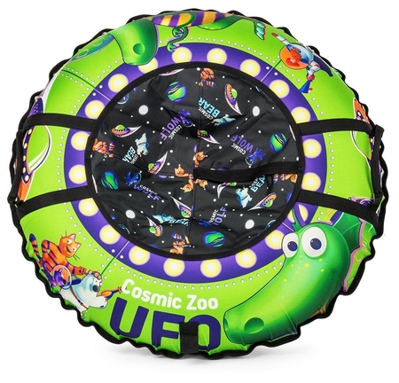 Тюбинг-ватрушка Small Rider Cosmic Zoo UFO зеленый динозаврик