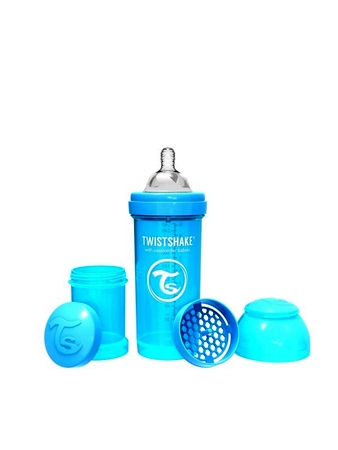 Антиколиковая бутылочка для кормления Twistshake 260 мл. голубая