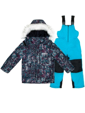 Зимний комплект VUGGA куртка и полукомбинезон (голубой)